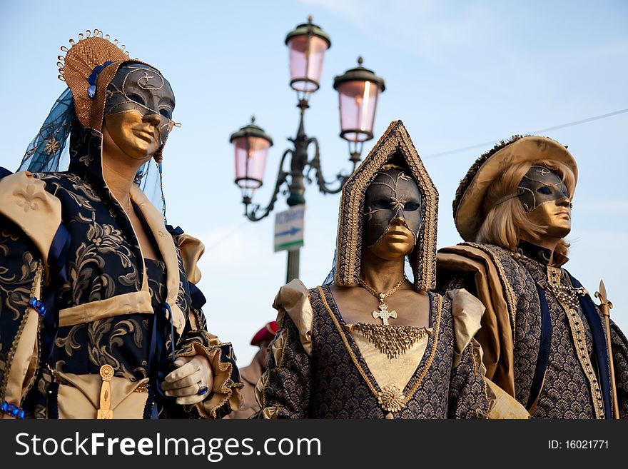 Carnival masks on carnival in Venice. Carnival masks on carnival in Venice