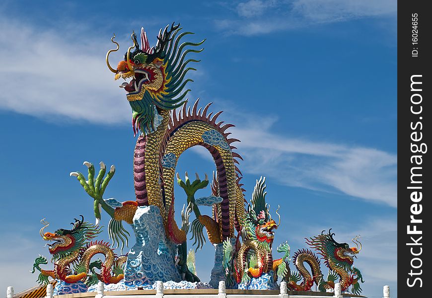 Public dragon park , a city is Nakolsawun , Thailand ,. Public dragon park , a city is Nakolsawun , Thailand ,