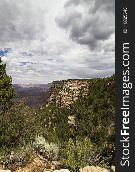 Clouds over grand canyon in arizona