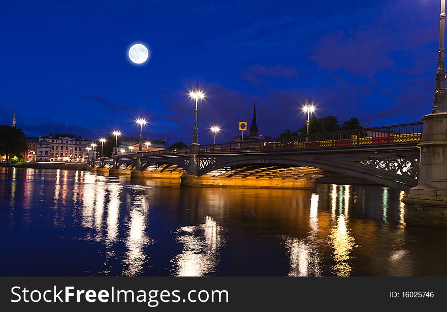 Night Scene Of The Stockholm