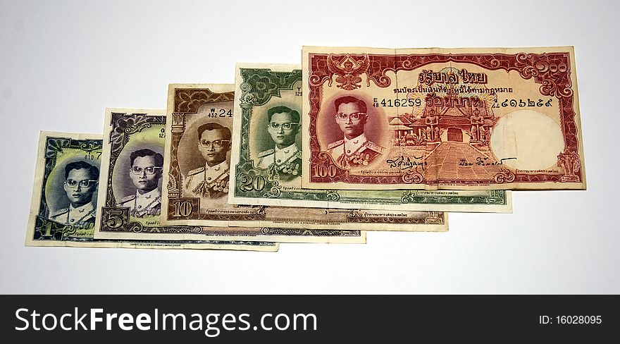 And Older Banknote of Thailand in rama nine at nine model. And Older Banknote of Thailand in rama nine at nine model