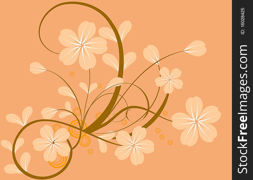 Floral abstract background, vector illustration. Floral abstract background, vector illustration