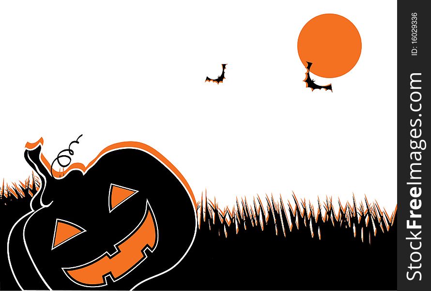Halloween . Vector graphic postcard for design. Halloween . Vector graphic postcard for design