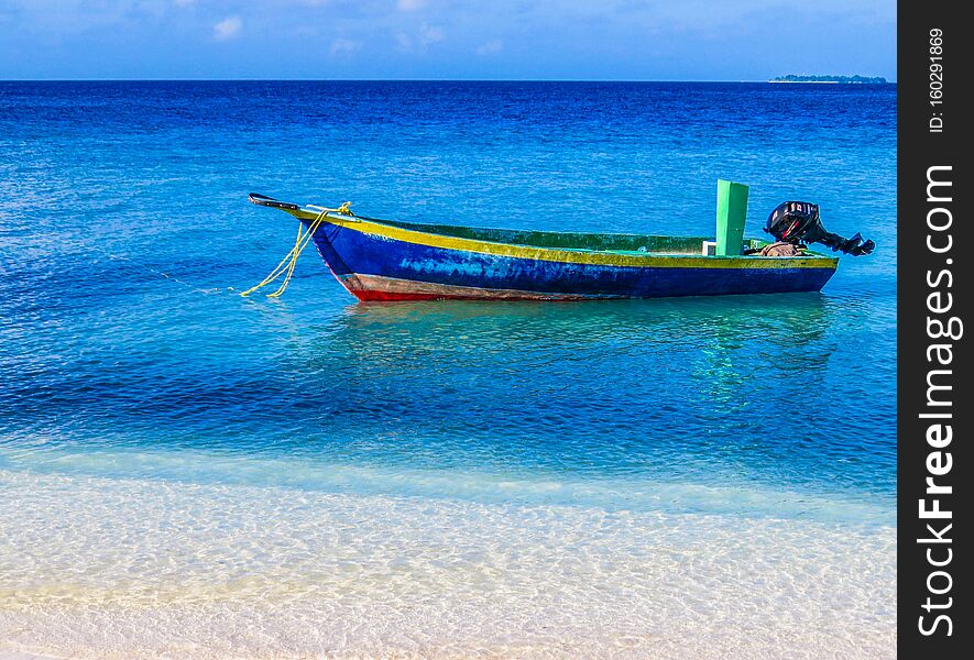 Fisherman boat in Ukulhas, Maldives