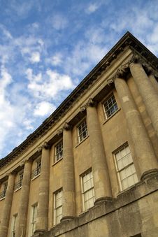 Royal Crescent And Sky Stock Image