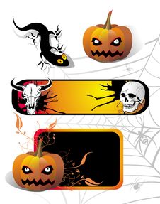 Set Of Halloween Elements Stock Image