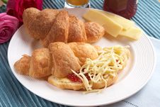 Croissant With Cheese Stock Image Croissant With Cheese Stock Image