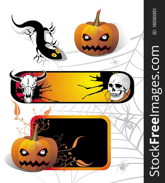 Set Of Halloween Elements