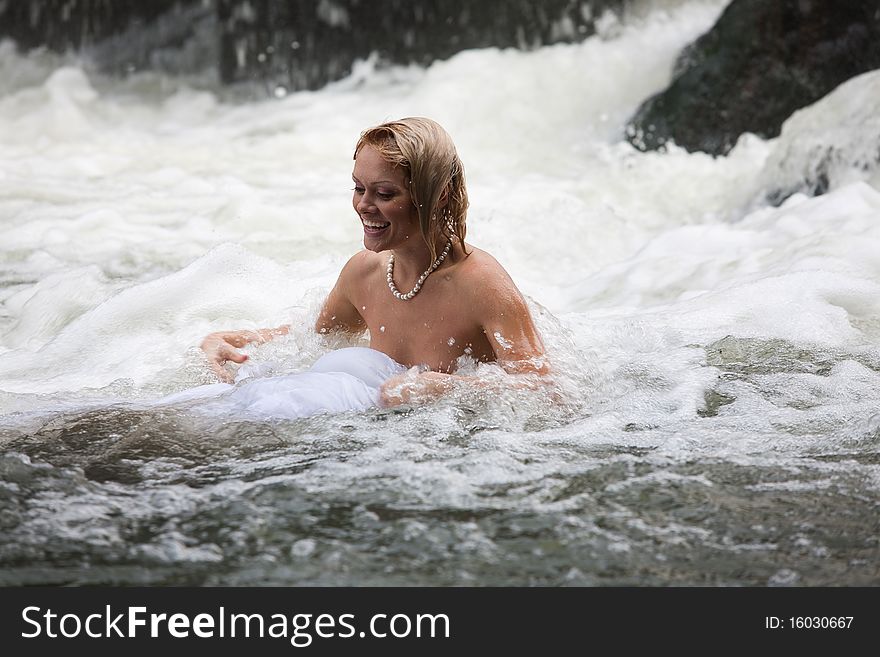 Young Woman Swimming