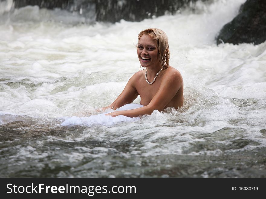 Young Woman Swimming
