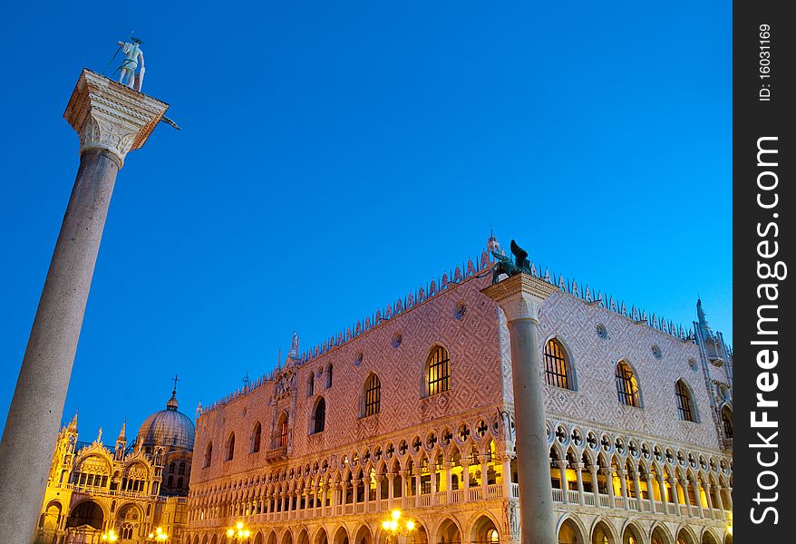 Palazzo Ducale at sunrise located at Venice, Italy. Palazzo Ducale at sunrise located at Venice, Italy