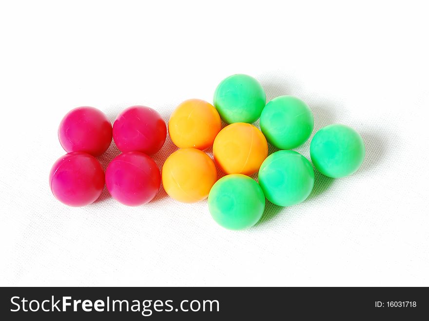 Boom of colorful balloons on a white background