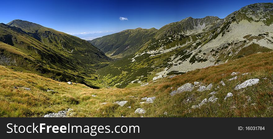 Perspective on the top of the Western Tatras mountains in central Slovakia
