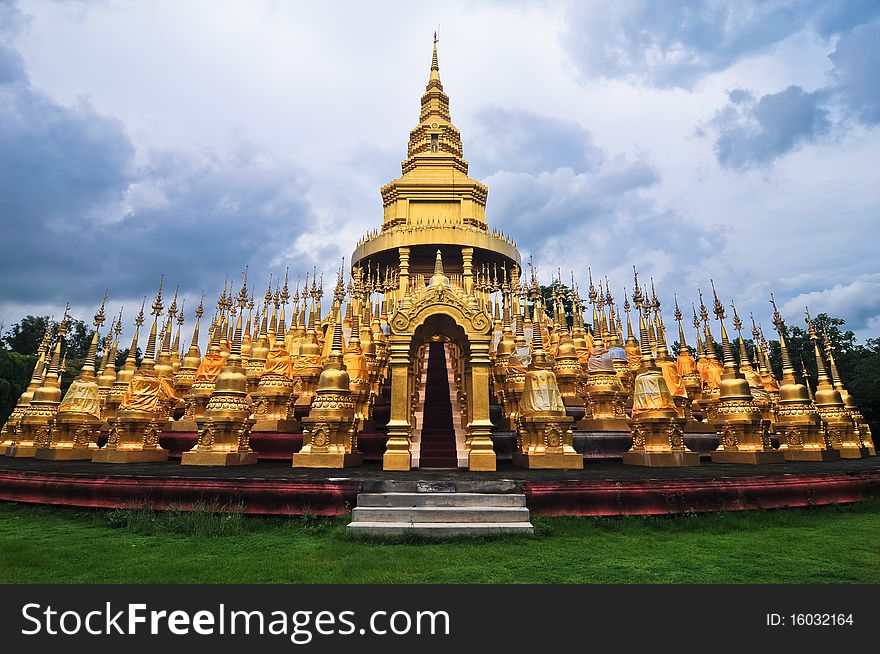 500 pagodas Buddhism temple  at Saraburi,Thailand. 500 pagodas Buddhism temple  at Saraburi,Thailand