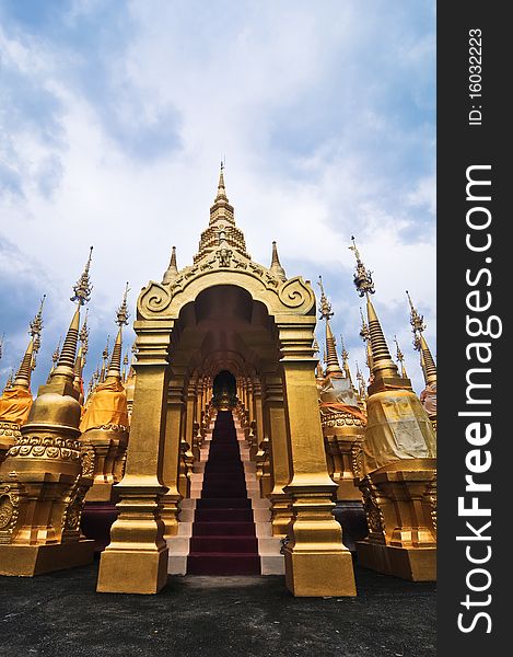 500 pagodas Buddhism temple  at Saraburi,Thailand. 500 pagodas Buddhism temple  at Saraburi,Thailand