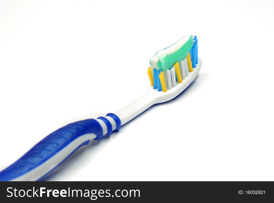 Blue tooth brush isolated on white. Blue tooth brush isolated on white.