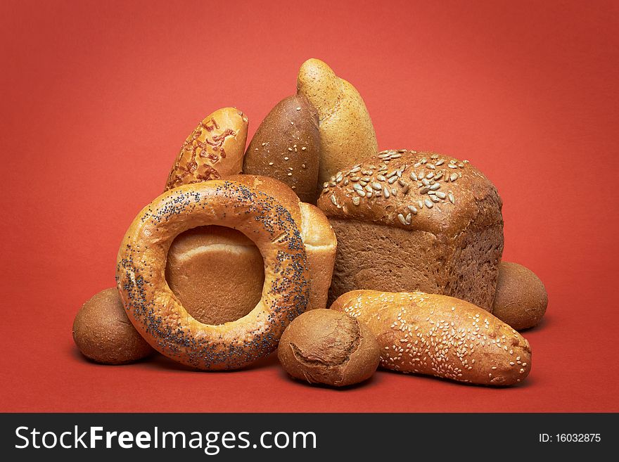 Group Of Different Bread Products