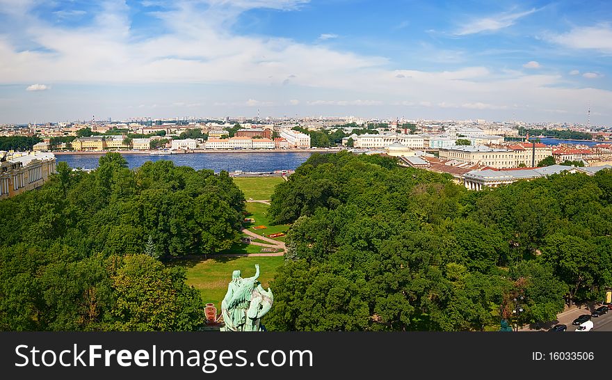 Panorama view of Saint-Petersburg city from above. Panorama view of Saint-Petersburg city from above