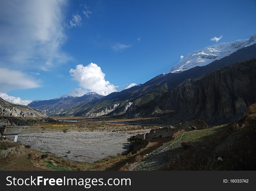 Annapurna nature and landscape in Nepal. Annapurna nature and landscape in Nepal