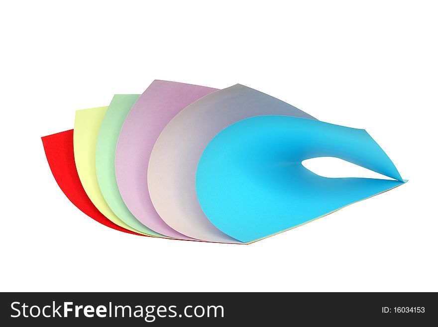 Set of motley paper sheets isolated on white background with clipping path. Set of motley paper sheets isolated on white background with clipping path