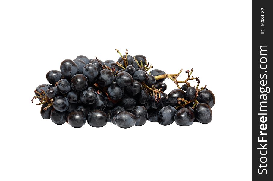 Bunch of red grapes isolated on white background with clipping path