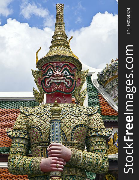 Giant in Wat Phra Kaeo, Bangkok, Thailand. Giant in Wat Phra Kaeo, Bangkok, Thailand