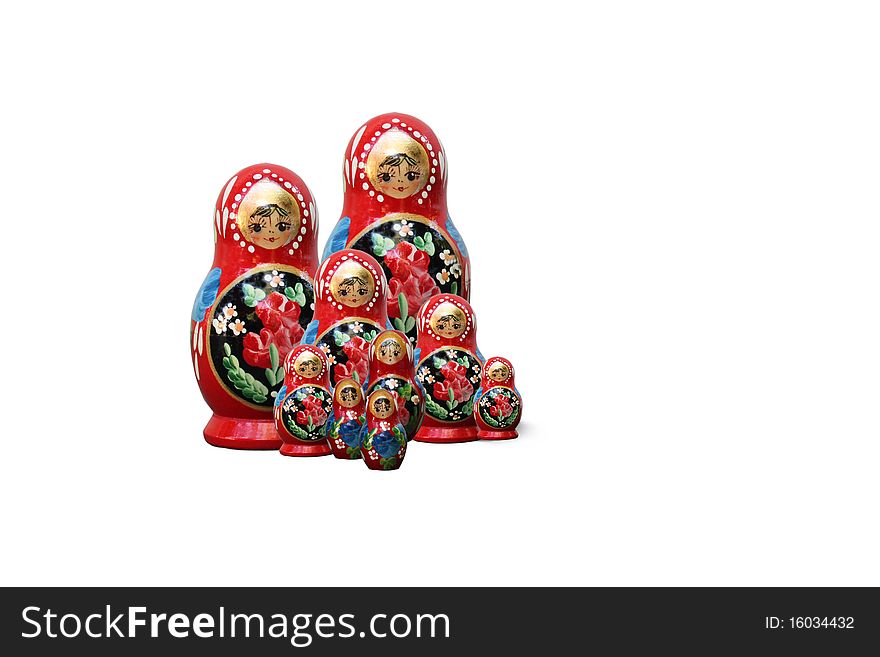 Wooden Russian Matryoshka with a traditional design