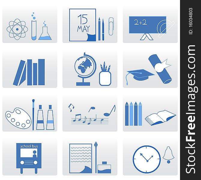 Set of education icons vector
