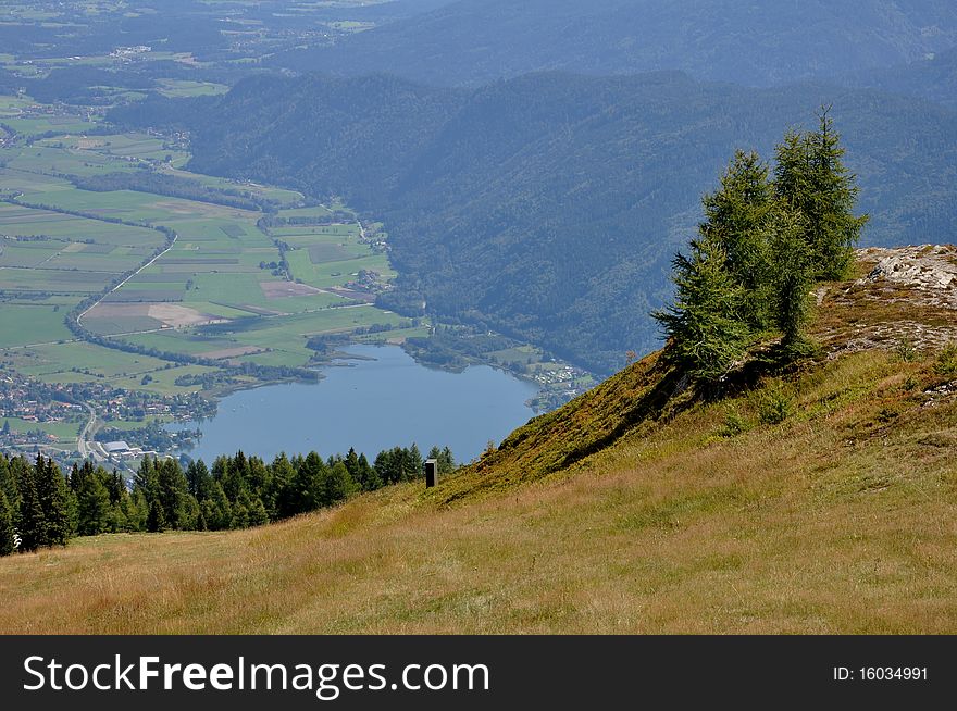 View From Gerlitzen Summit To Lake Ossiach