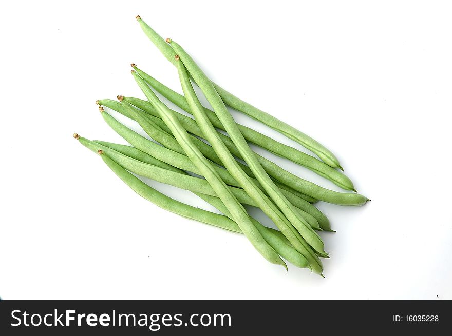 Bunch beans on white background. Bunch beans on white background