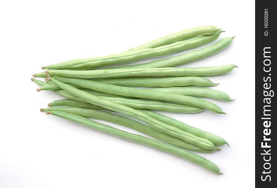 Bunch beans on white background. Bunch beans on white background