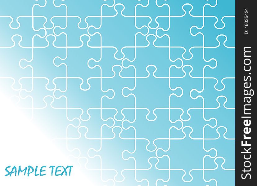 Jigsaw puzzle background with copy space -