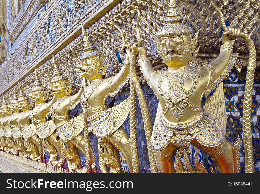 Statue of Garuda in Wat Phra Kaeo, Bangkok, Thailand. Statue of Garuda in Wat Phra Kaeo, Bangkok, Thailand.