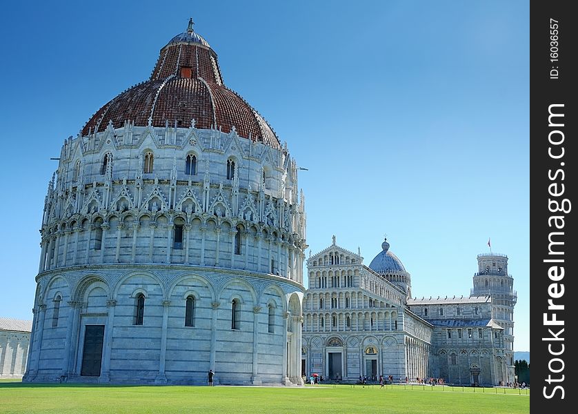 Pisa Duomo and baptistery, the largest baptistery in Italy. Pisa Duomo and baptistery, the largest baptistery in Italy.