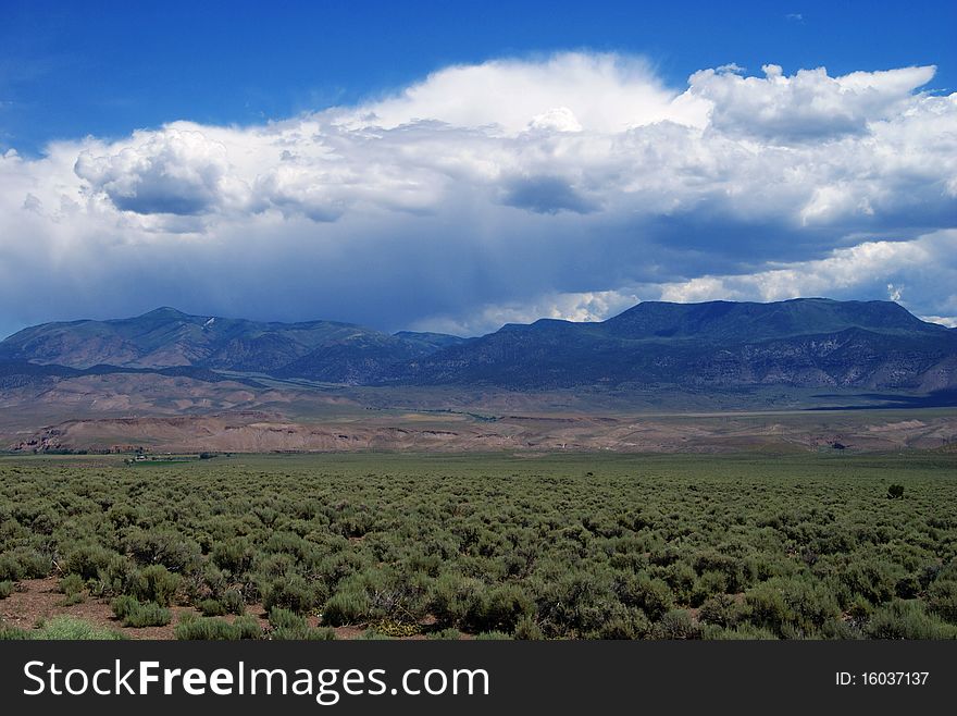 Storm clouds and mountains. Utah.