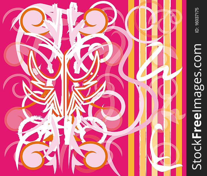 Pink background/wallpaper design with artistic shapes and pattern. Pink background/wallpaper design with artistic shapes and pattern.