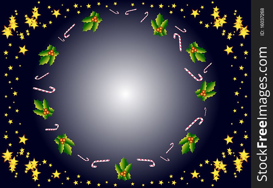 Christmas night. The star dark sky. Sugar candies. A framework. Christmas night. The star dark sky. Sugar candies. A framework.