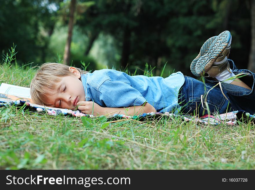 Sleeping On A Grass