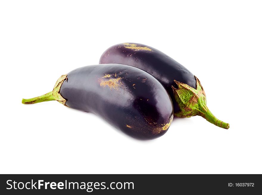 Aubergine isolated on white.