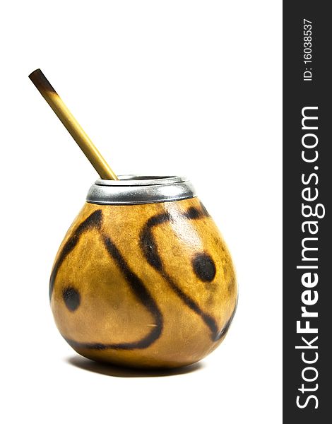 Isolated calabash for argentin mate drink