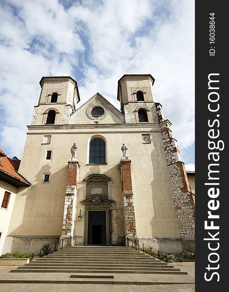 St. Peter and Paul church of benedictine abbey in Tyniec, Cracow. Famous Polish landmark