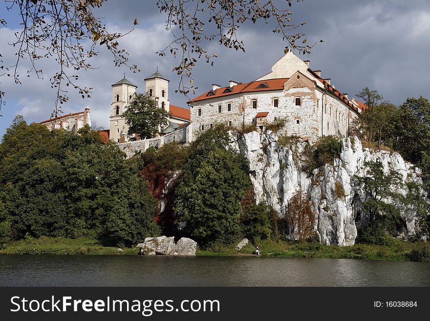 Benedictine abbey in Tyniec, Cracow. Famous Polish landmark