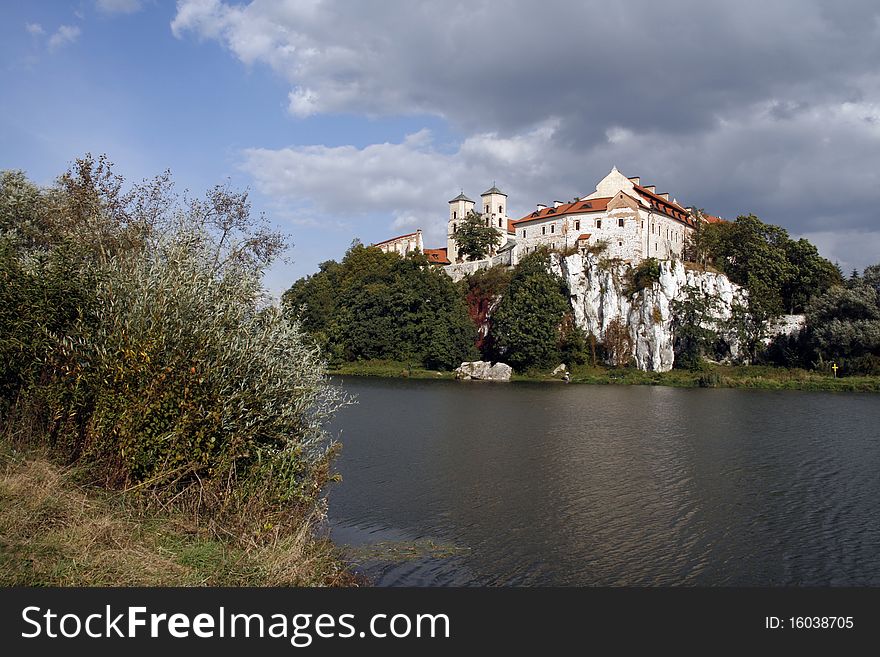 Benedictine abbey in Tyniec, Cracow (Krakow). Famous Polish landmark