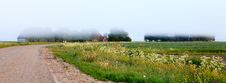 Mist Above A Farmland Stock Photography
