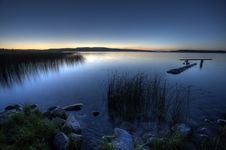 Northern Lake Evening Royalty Free Stock Photos Northern Lake Evening Royalty Free Stock Photos