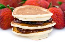 Pancakes With Strawberry Jam Royalty Free Stock Image Pancakes With Strawberry Jam Royalty Free Stock Image