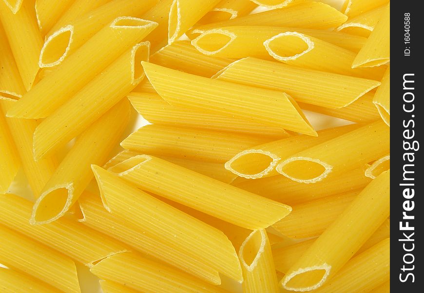 Macro view of penne rigate