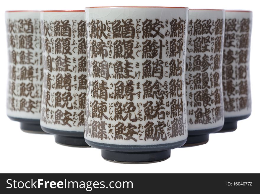 Decorative ceramic tea mugs with paintings. Decorative ceramic tea mugs with paintings