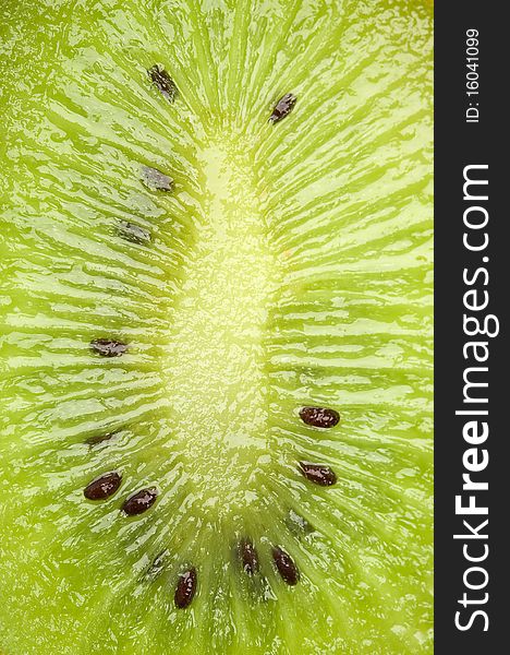 Close up of fresh green kiwi