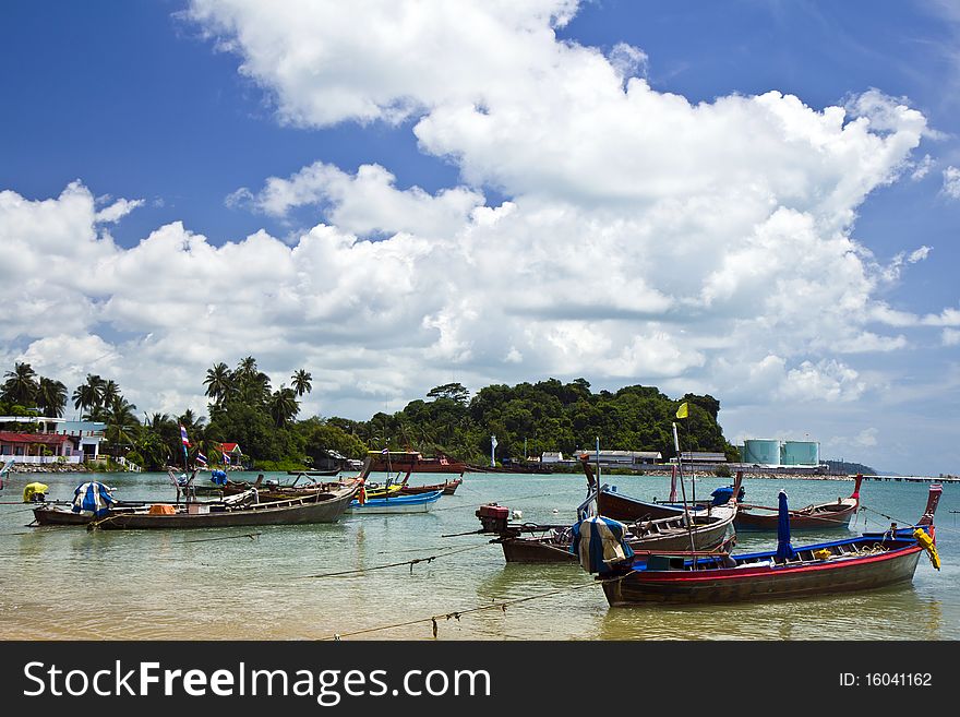 The fishing boat on Thai sea